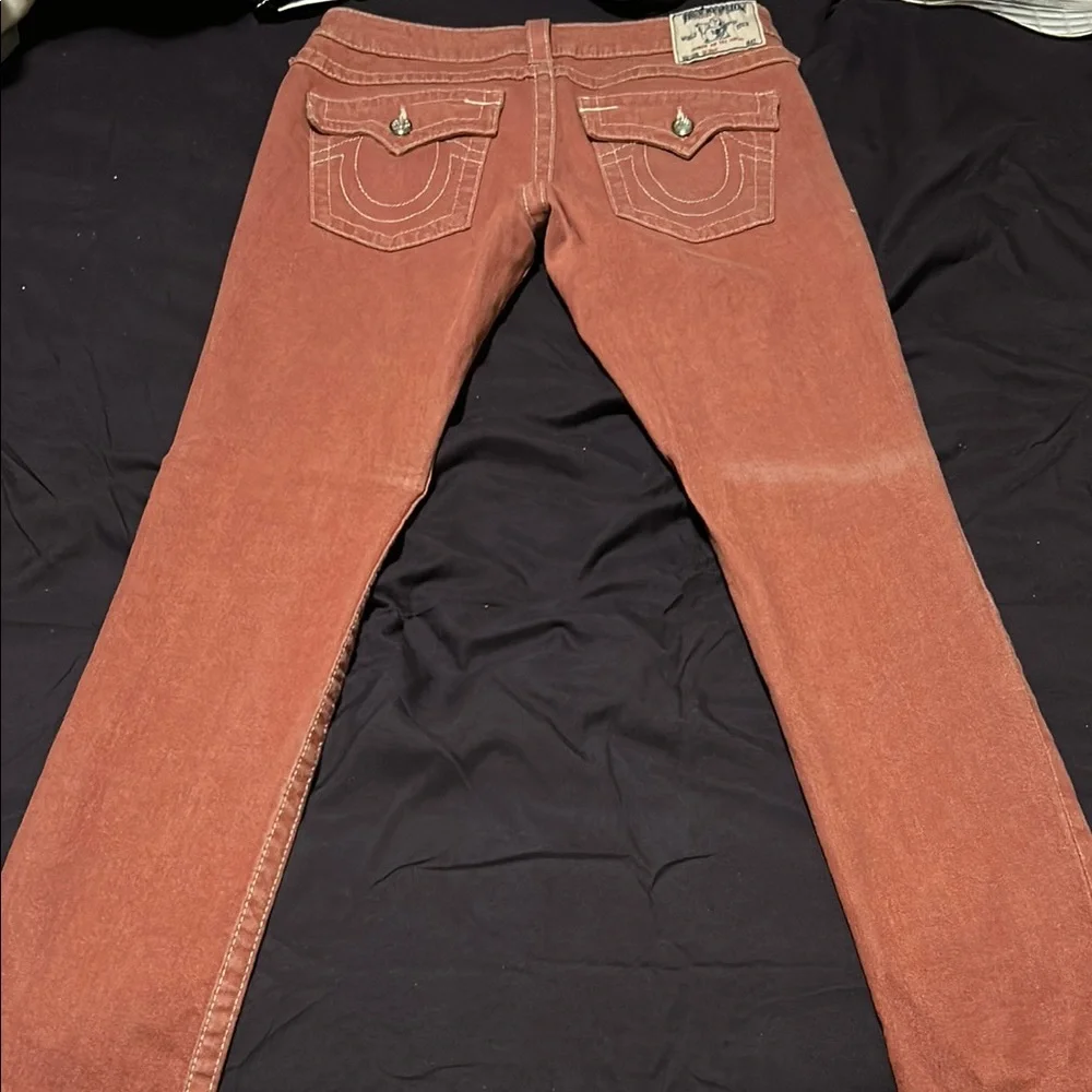 True Religion - Womens Slim fit (Skinny) Jeans - Coral/Pink - Picture 4 of 4